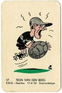 Teun van den Berg voetbalplaatje jaren 40