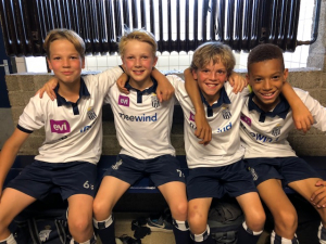 Julius Boggeman, Noah Jansing, Jonas Veltman en Aaron Bouwman